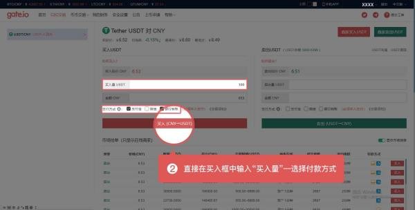 gate.io怎樣購買USDT？