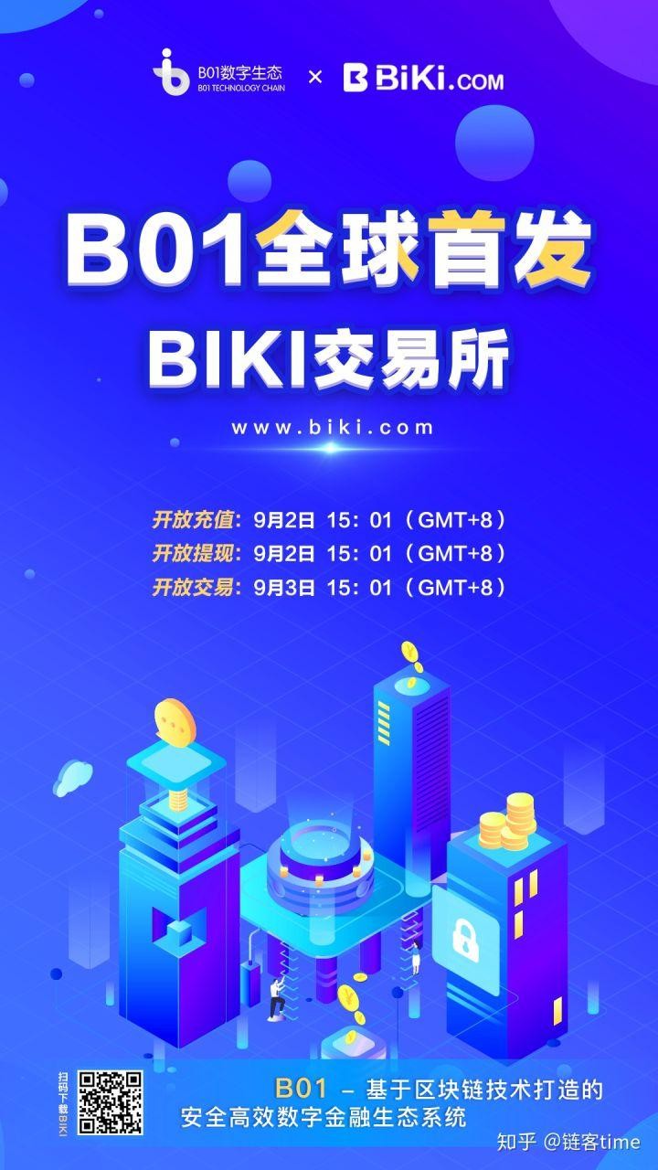 B01將于9月2日強勢登陸B(tài)iKi交易平臺